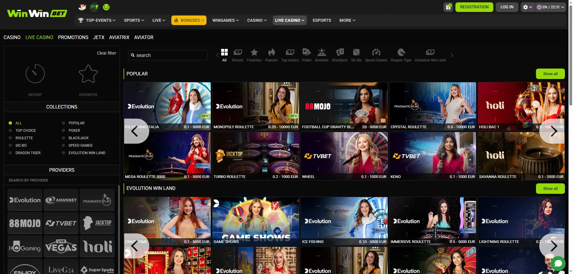 Casino ao vivo na winwinbet — dealers reais em transmissão HD