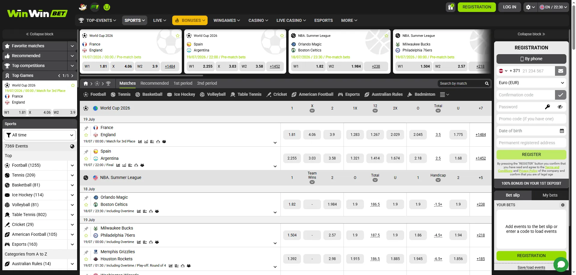 Apostas desportivas na winwin bet — odds competitivas em 2026
